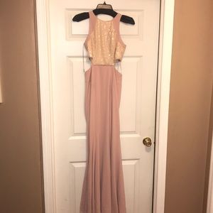 Jay Godfrey cut out pink sequin dress